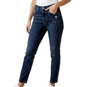 ⭐️ Levi's ($128) 501 Dark Wash Button Fly Skinny Jeans W 13 R 10 I 28